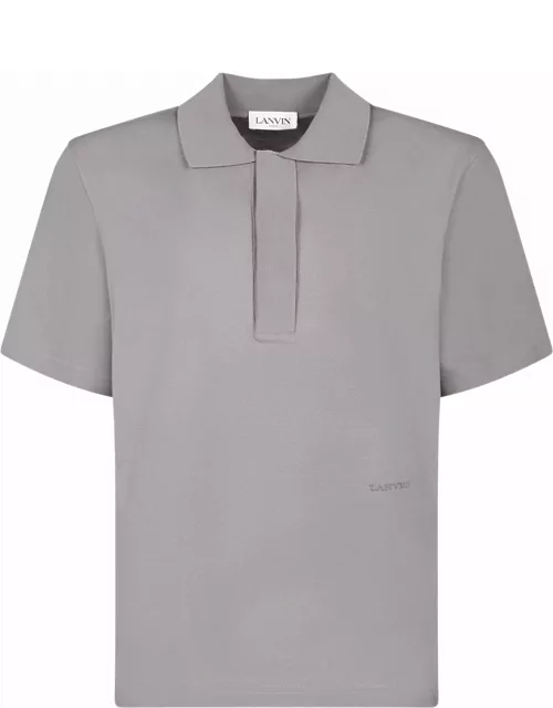 Lanvin Regular Fit Taupe Polo Shirt