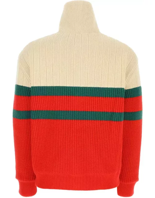Gucci Multicolor Wool Padded Cardigan