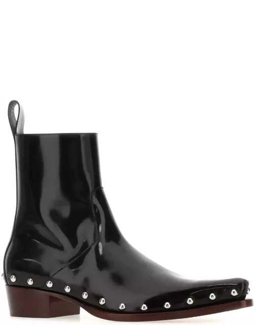 Bottega Veneta Black Leather Ripley Ankle Boot
