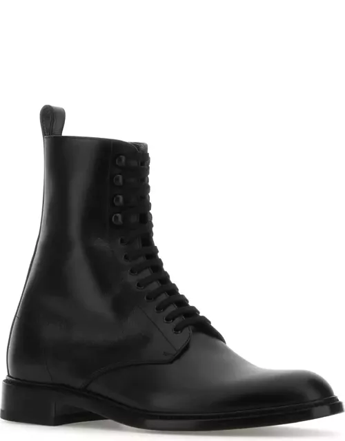 Saint Laurent Black Leather Army Ankle Boot