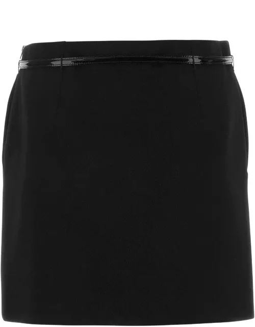 Gucci Black Cotton Miniskirt