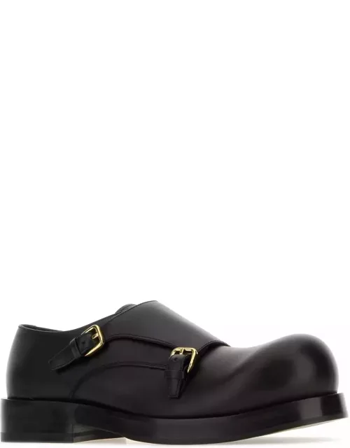 Bottega Veneta Black Leather Helium Monk Strap Shoe