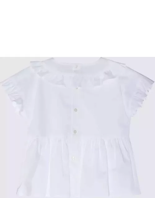 Il Gufo White Cotton Ruffles Shirt