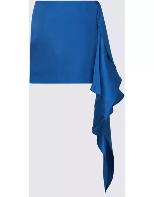 GAUGE81 Blue Lapis Silk Himeji Mini Skirt