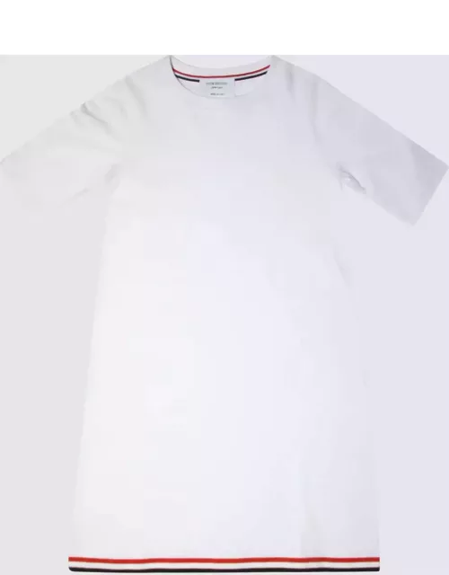 Thom Browne White Cotton Logo T-shirt Dres