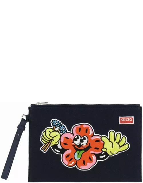 Kenzo Clutch With Embroidery