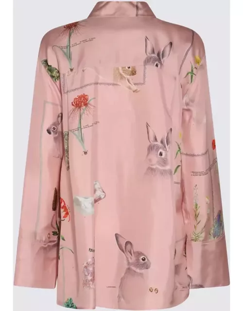 Lanvin Pink Silk Print Shirt