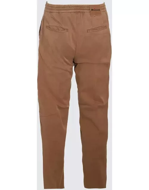Kiton Light Brown Cotton Pant