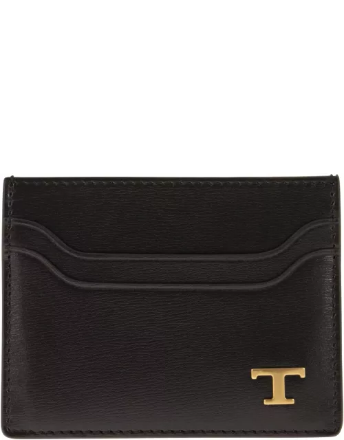 Tod's Leather Card Holder With Logo