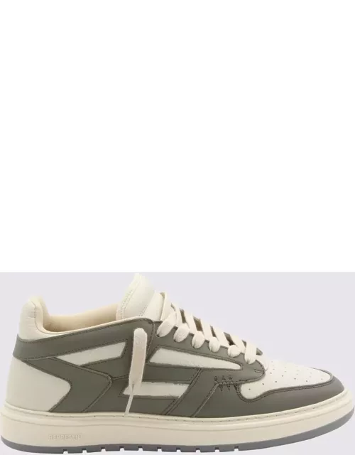 REPRESENT White And Grey Leather Reptor Low Vintage Sneaker
