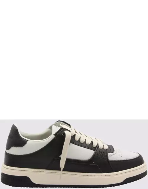REPRESENT White And Black Leather Apex Sneaker