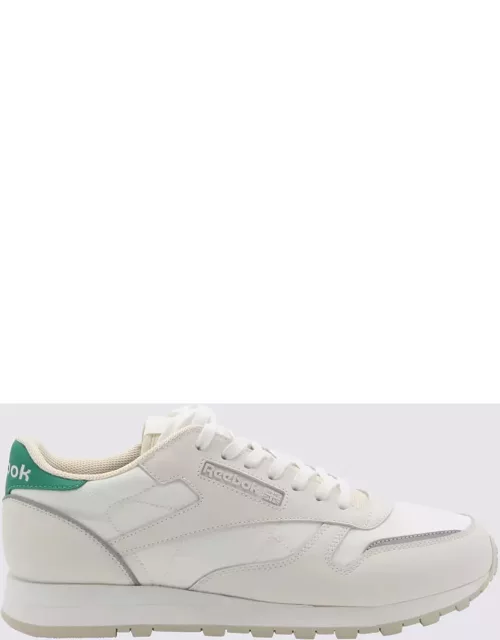 Reebok White And Green Leather Sneaker