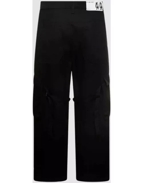 44 Label Group Black And White Cotton Cargo Pant