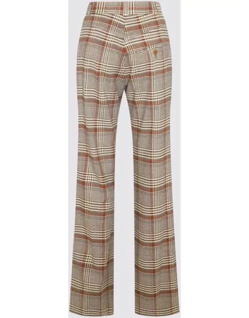 Vivienne Westwood Brown Multicolour Viscose-wool Blend Trouser
