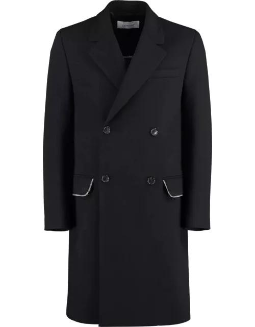 Off-White Double-breasted Virgin Wool Coat