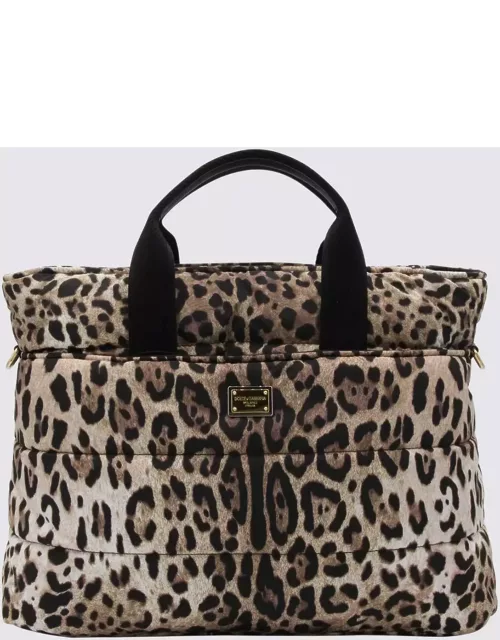 Dolce & Gabbana Leopard Print Nylon Changing Bag