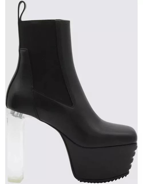 Rick Owens Black Leather Boot