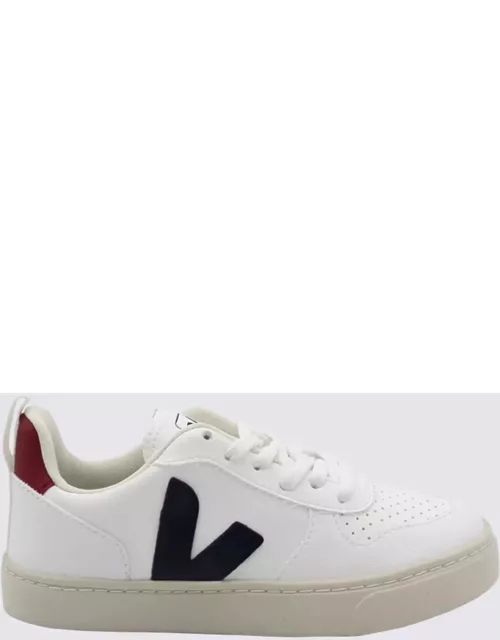 Veja White And Red Leather Esplar Sneaker