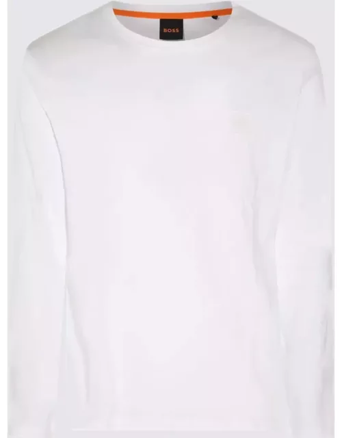 Hugo Boss White Cotton Sweater