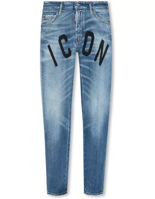 Dsquared2 Icon-printed Mid-rise Slim-cut Jean