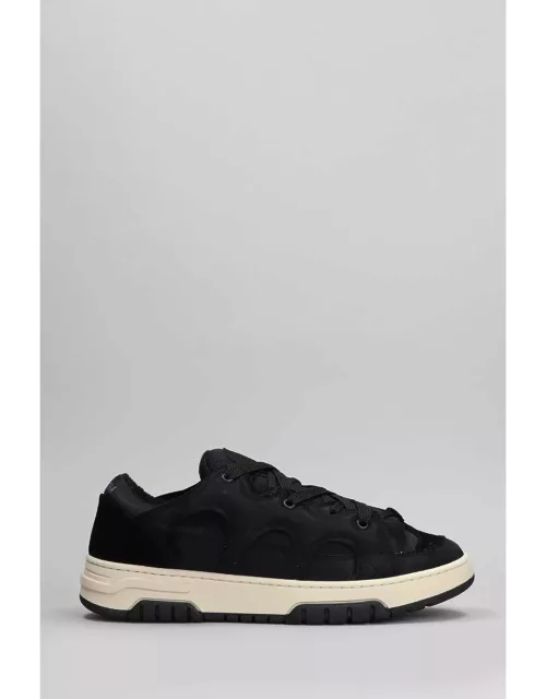 Paura Santha 1 Sneakers In Black Suede And Fabric
