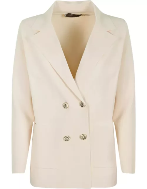 D.Exterior Double-breasted Viscose Jacket