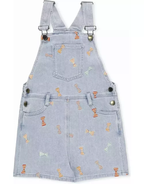 Stella McCartney Denim Dungarees With Embroidery