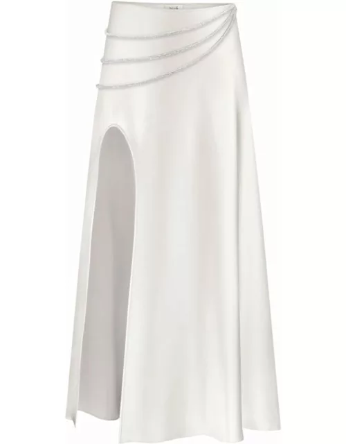 Ivory Laetitia silk skirt