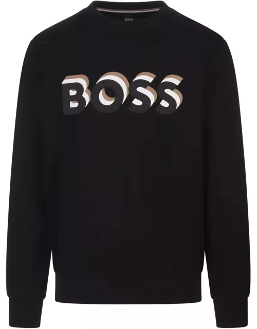 Hugo Boss Black Crew Neck Sweatshirt With Logo