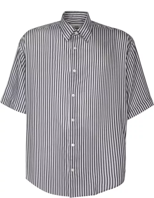 Ami Alexandre Mattiussi Boxy Fit Striped Black/white Shirt