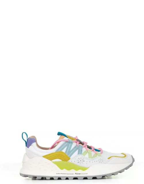 Flower Mountain Multicolored Washi Sneakers In Suede And Nylon