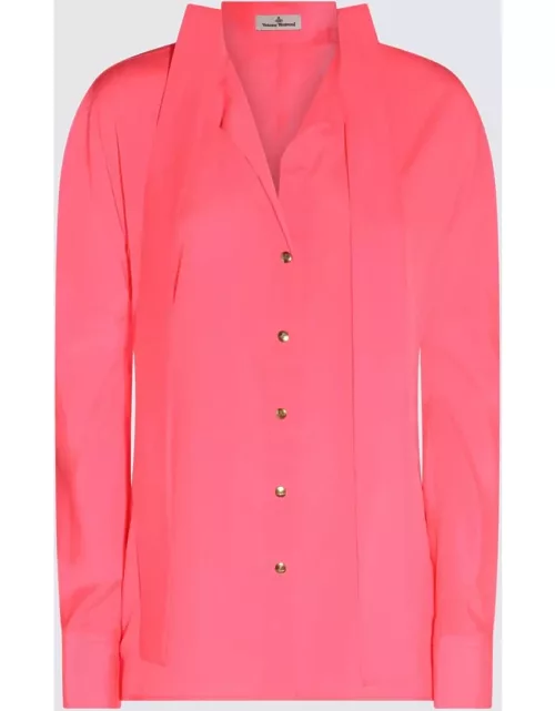 Vivienne Westwood Pink Neon Viscose Stretch Shirt