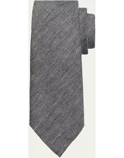 Men's Linen and Silk Jacquard Tie