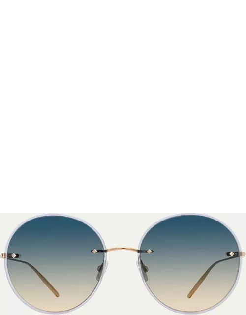 Rigby Golden Titanium & Acetate Round Sunglasse