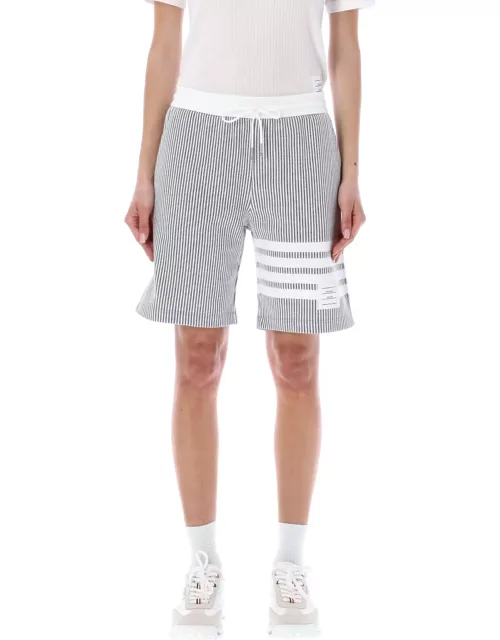 Thom Browne Mid Thigh Shorts In Seersucker