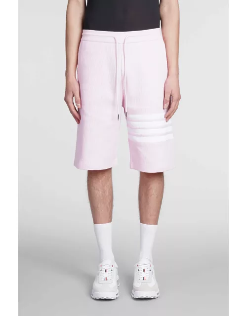 Thom Browne Shorts In Rose-pink Cotton