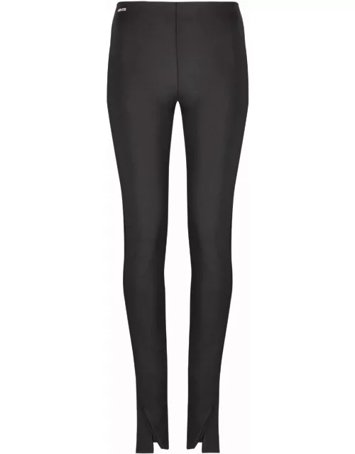 Black long leggings in technical fabric