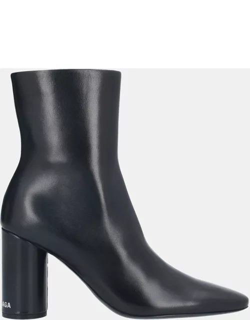 Balenciaga Leather Zip Ankle Boot