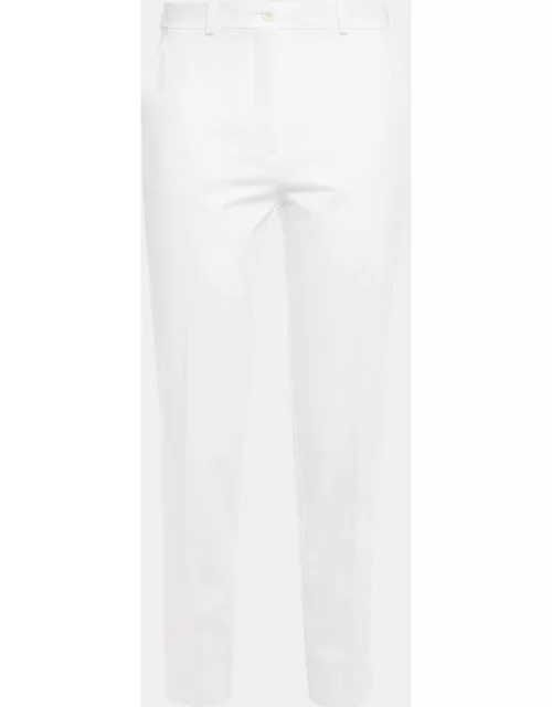 Etro White Cotton Tapered Pants M(IT 42)