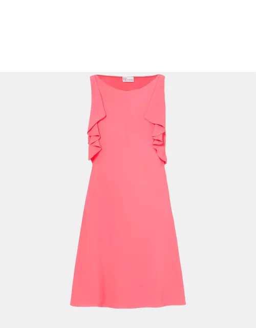 Red Valentino Pink Crepe Sleeveless Mini Dress XL (IT 46)