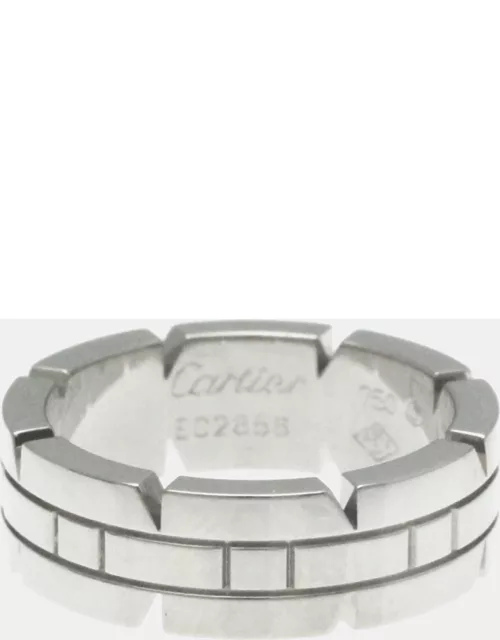 Cartier 18K White Gold Tank Francaise Band Ring EU