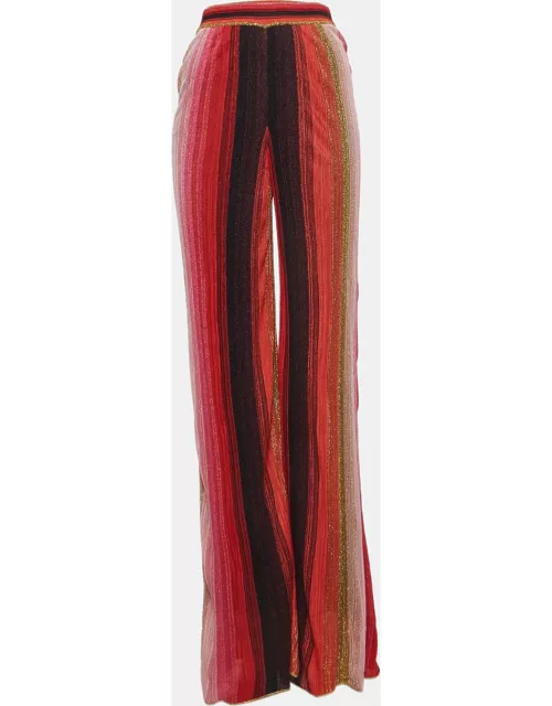 M Missoni Multicolor Striped Lurex Knit Palazzo Pants