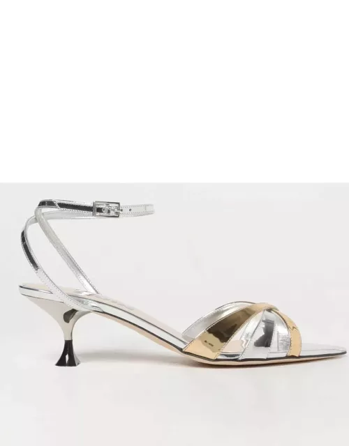 Heeled Sandals 3JUIN Woman colour Silver