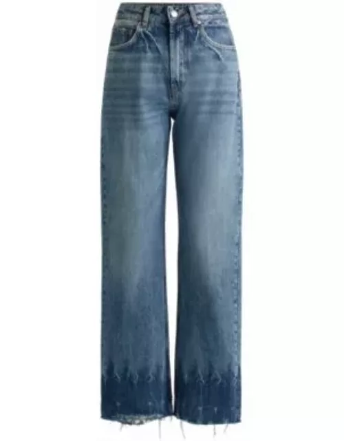 Relaxed-fit jeans in blue tinted denim- Blue Women's Jean