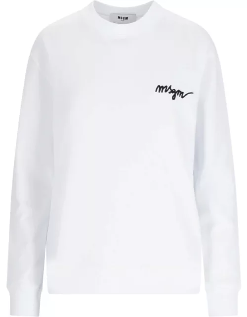 MSGM Logo Crew Neck Sweatshirt