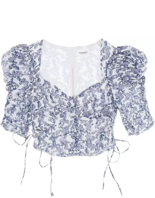 Marant Étoile galaor Cropped Top With Floral Motif