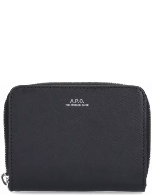 A.P.C. Logo Embossed Zipped Wallet