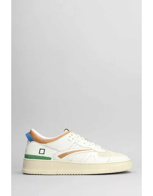 D.A.T.E. Torneo Sneakers In White Leather