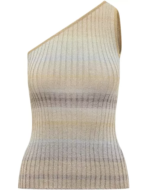 Missoni Single-shoulder Top With Metalized Filament