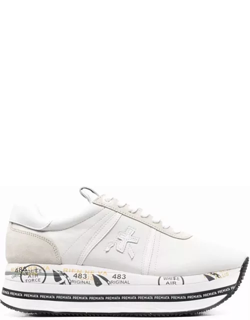 Premiata White Leather Beth Sneaker